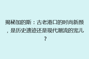 揭秘加的斯：古老港口的时尚新颜，是历史遗迹还是现代潮流的宠儿？